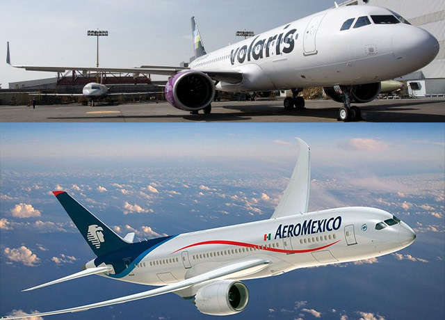 Aeroméxico cae en pasaje nacional mientras Volaris pierde capacidad