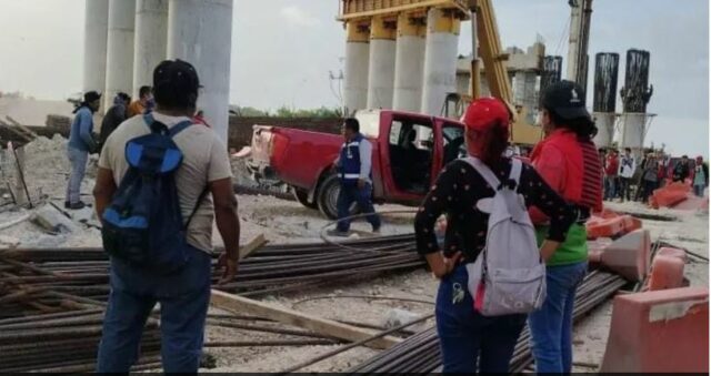 QRoo: colapsa columna metálica en obra del Tren Maya