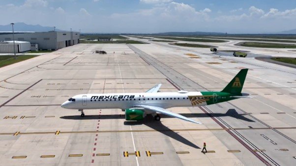 Mexicana recibe tercera aeronave Embraer y espera otras 2 este año
