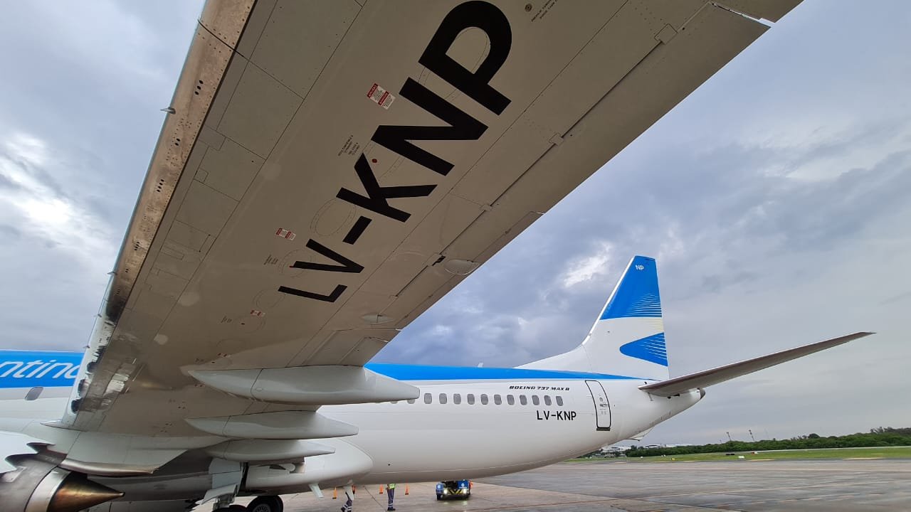 Fotos: Aerolíneas suma un nuevo Boeing 737 Max cero kilómetro