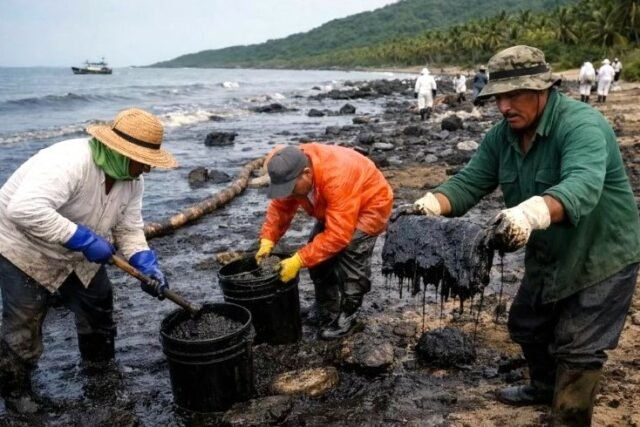 Veracruz: severos daños en varias playas por derrame de petróleo