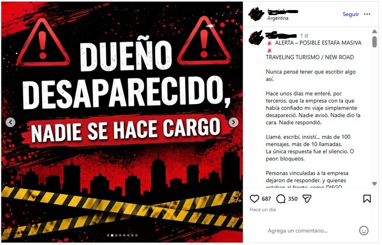 Denuncian estafa con 260 víctimas de la agencia Traveling Turismo