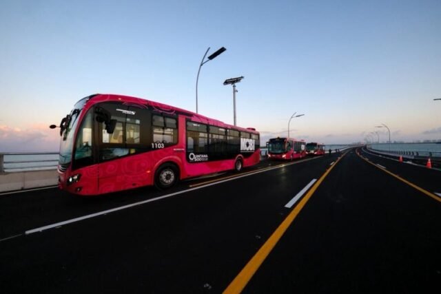 Puente Nichupté: prueban nuevo sistema de movilidad de pasajeros
