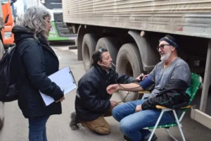 Salud asiste a camioneros varados en Cutral Co y Plaza Huincul