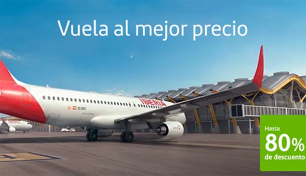 Viajes El Corte Inglés: rebajas del 80% en vuelos a América en Iberia