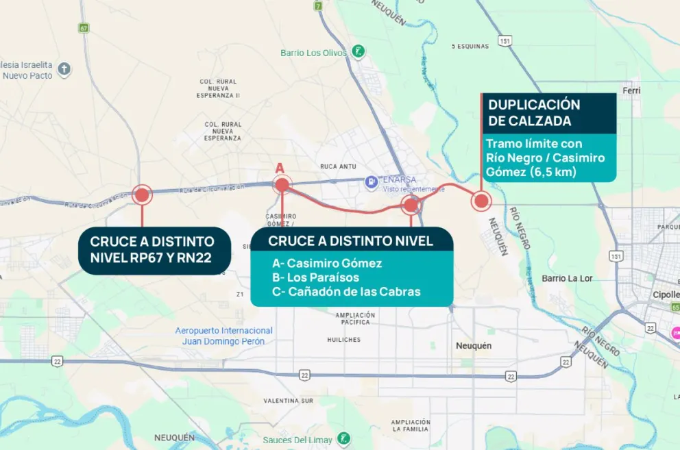 Se licitan las obras para transformar los accesos a Neuquén