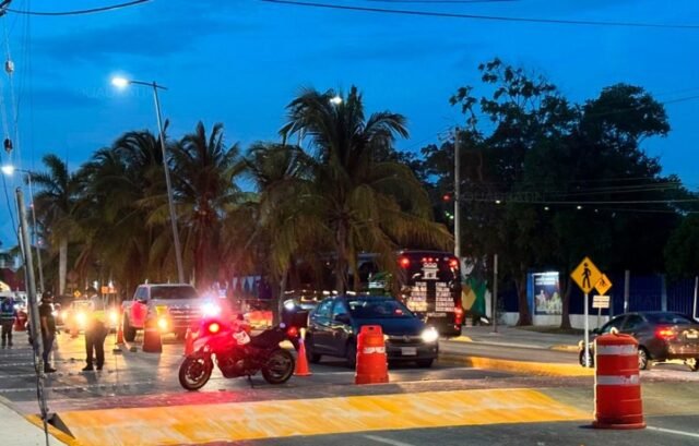 Bulevar Kukulcán: instalan 142 rampas y reductores de velocidad