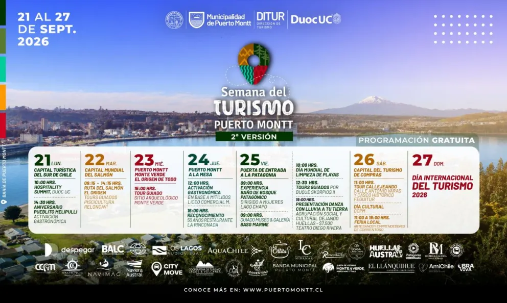 Puerto Montt invita a descubrir otro lado de la ciudad con una semana de experiencias gratuitas