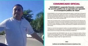 Tulum: suspenden licencia a taxista por agredir a conductor de Uber